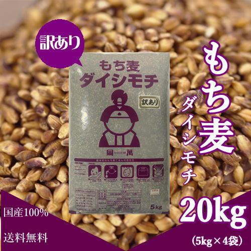 【訳あり】 もち麦 ダイシモチ 20kg (5kg×4袋) 紫もち麦 岡山県産 送料無料 の商品画像