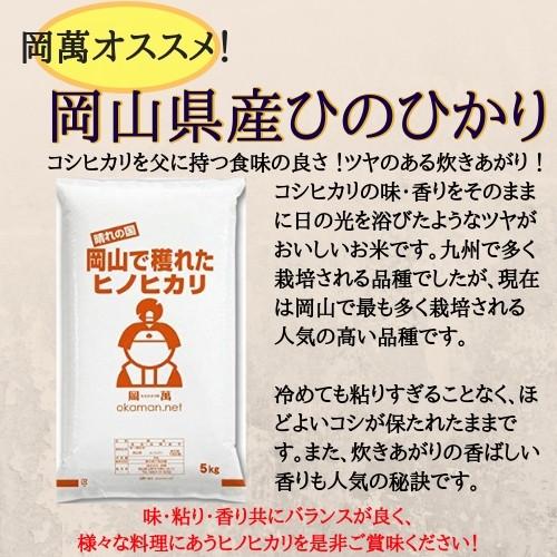 お米 20kg 岡山県産　 ヒノヒカリ　玄米20㎏ 岡萬 新米 令和7年産 精米 20kg ひのひかり 岡山県産 (5kg×4袋