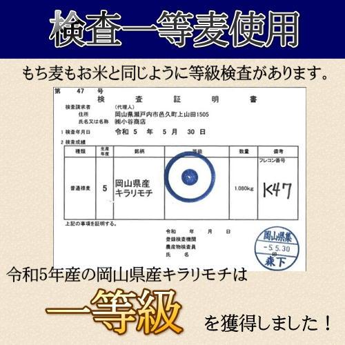 岡萬 もち麦 令和7年産 キラリもち麦 20kg (5kg×4袋) 岡山県産 国産100
