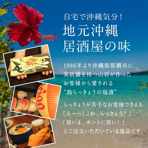 島らっきょう 定番の4種類（塩/梅/キムチ/島唐辛子） から選べる　塩らっきょう 沖縄 100g 3袋 |  | 04
