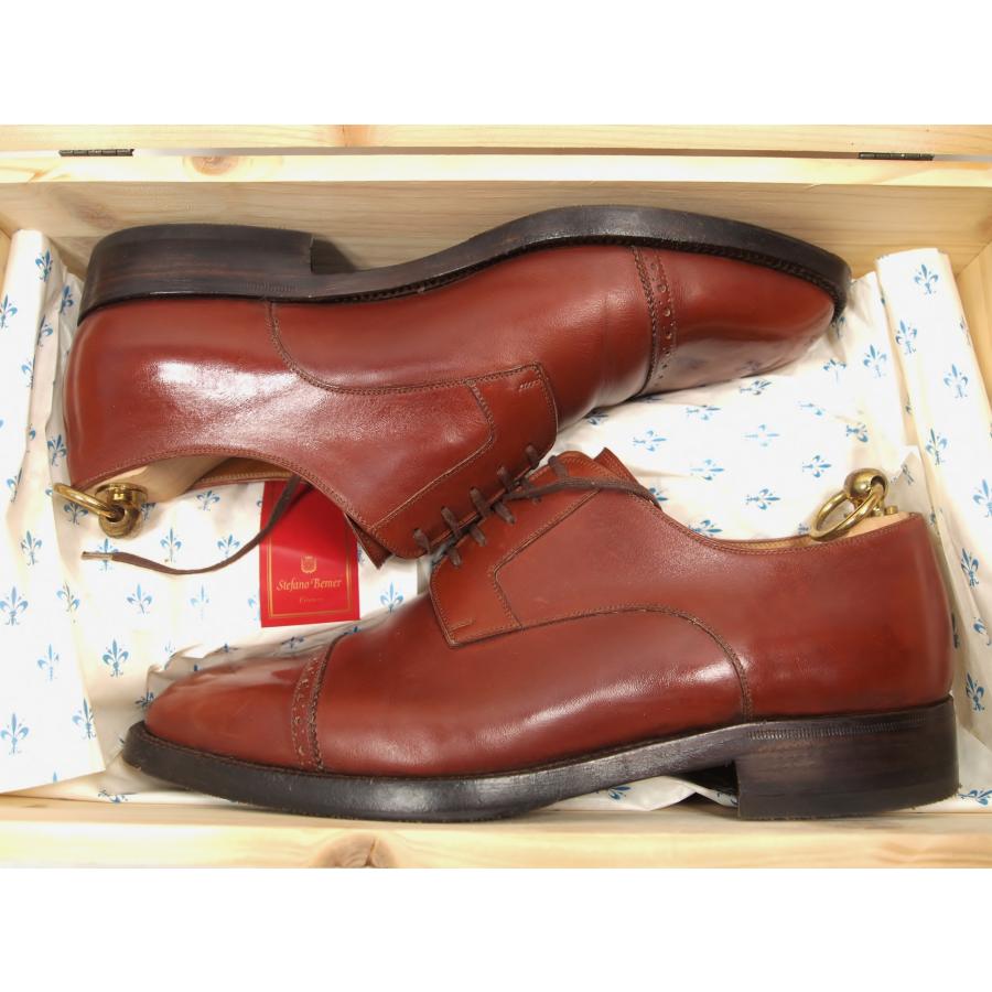 2101　美品　ステファノベーメル　キャップトゥ　ダービー　サイズ４１　シューツリー付属　木箱付属 | Stefano Bemer | 05