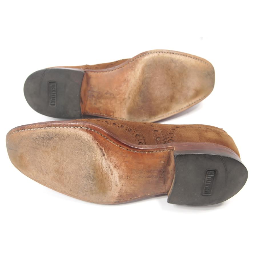 2226　貴重　レア　名品　オールド　チャーチ　７０F　ラスト73　モデル名　BUCK　バックスキン　ウイングチップ　オックスフォード　 | Church's | 07