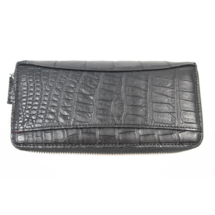 2364　新品未使用　カイマンクロコ　財布　ラウンドファスナー 長財布 ウォレット　クロコダイル　メイカー不明 | 