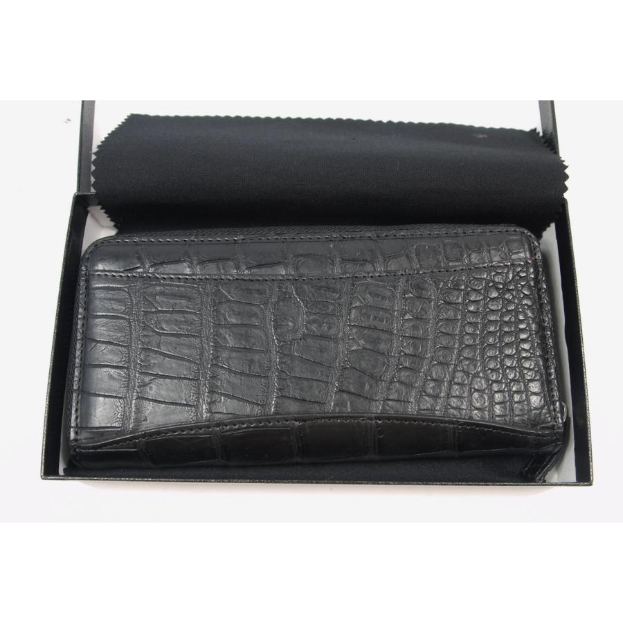 2364　新品未使用　カイマンクロコ　財布　ラウンドファスナー 長財布 ウォレット　クロコダイル　メイカー不明 |  | 02