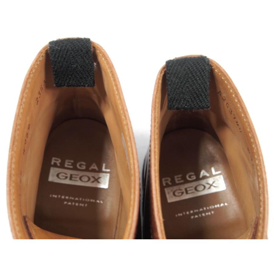 2393　美品　リーガル　REGAL　GEOX　Uチップ　チャッカーブーツ　サイズ231/2　ブラウン　日本製 | REGAL | 08