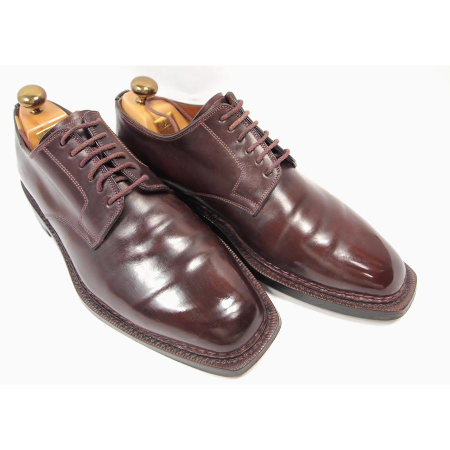 2423　貴重　激レア　ビンテージ　サントーニ　コードバン　ノルベ製法　サイズ７　バーガンディー　履き口一か所ダメージあり | SANTONI | 02