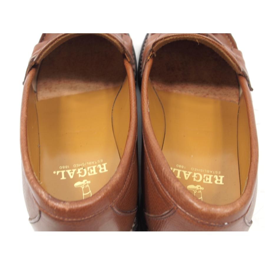 2450 美品　REGAL　リーガル　型押し系　タッセルローファー　241/2　EE　ブラウン　 | REGAL | 09