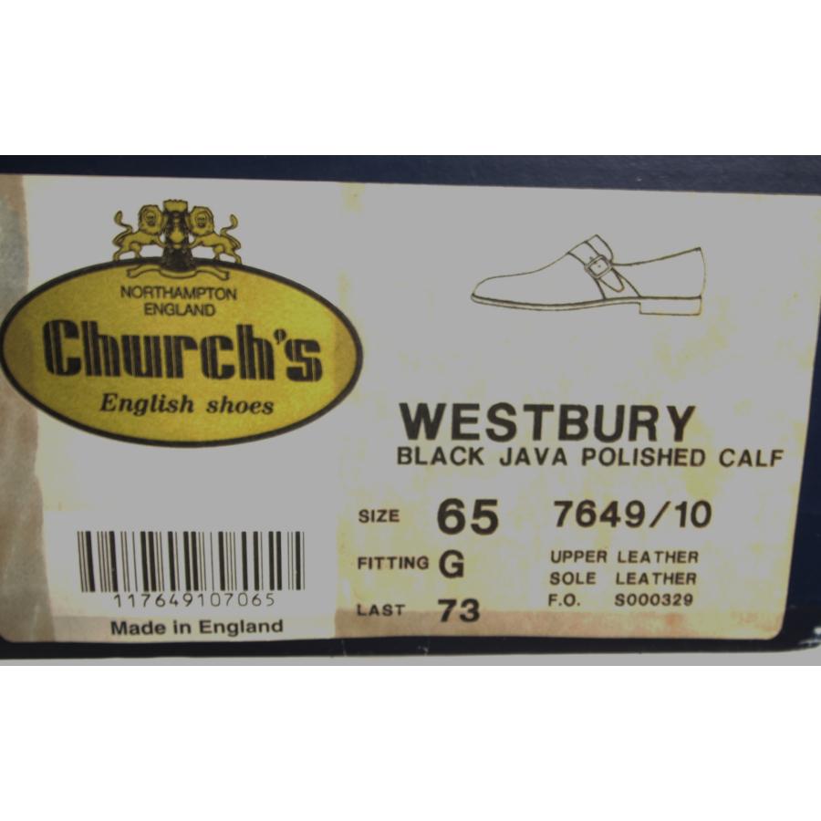 2453　超貴重　デッドストック　旧　チャーチ　銘品WESTBURY　サイズ65G　ラスト73　BLACK　JAVA　POLISHED　CALF　付属品完 | Church's | 13