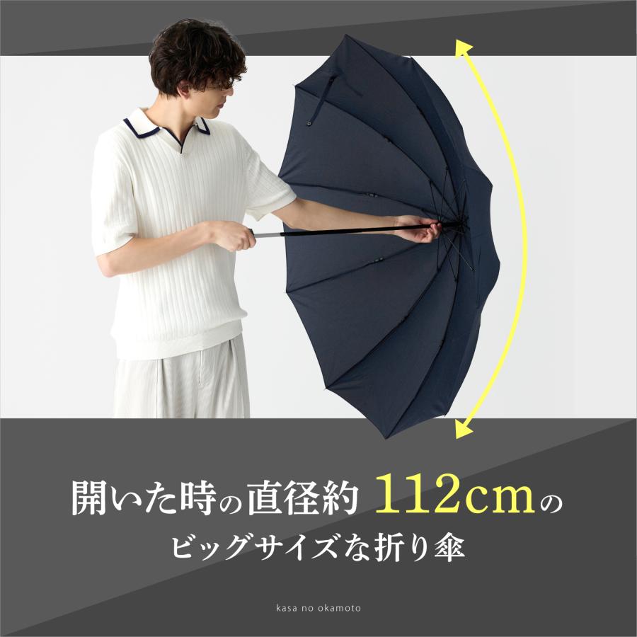 折りたたみ傘 メンズ 大きい 65cm 昔ながら 2段式 丈夫 風に強い 10本