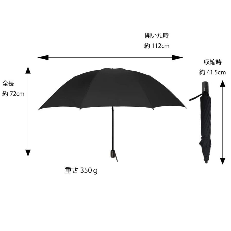 折りたたみ傘 メンズ 大きい 65cm 昔ながら 2段式 丈夫 風に強い 10本骨 丈夫 合わせやすい テフロン加工 撥水抜群 旅行バッグ｜okamoto-kasa｜07