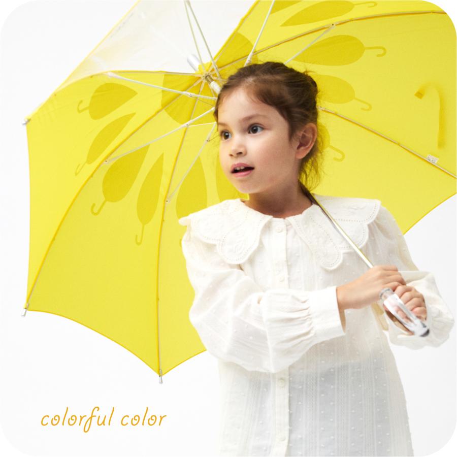 傘 子供用 花柄 周囲が見やすく安全性の高いビニール2駒窓付き 55cm ジャンプ傘 グラスファイバー骨 強い 丈夫  ラッピング無料 無料誕生日 付 | ブランド登録なし | 05