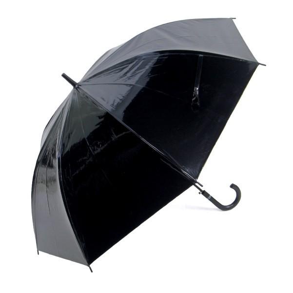 傘 メンズ ブラック ビニール傘 6本セット 大きい傘 65cm 反り返っても折れにくく風に強いグラスファイバー耐風骨使用 ジャンプ傘 送料無料｜okamoto-kasa｜02