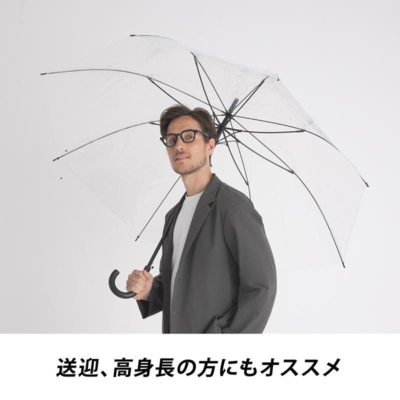 ビニール傘  80cm 大判 丈夫 大人 大きい グラスファイバー耐風 強風に強い 頑丈 ジャンプ傘 超特大 耐風骨使用 車椅子にも役立つ 送料無料 | ブランド登録なし | 08