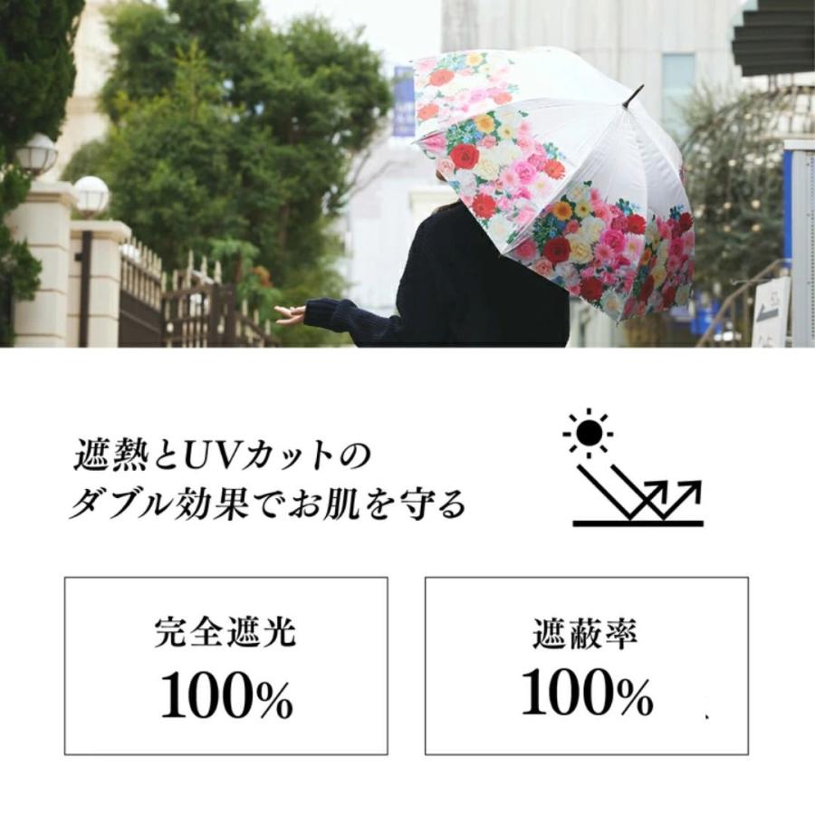 日傘 完全遮光 生地 遮光率100% UVカット 紫外線遮蔽率 100% 母の日