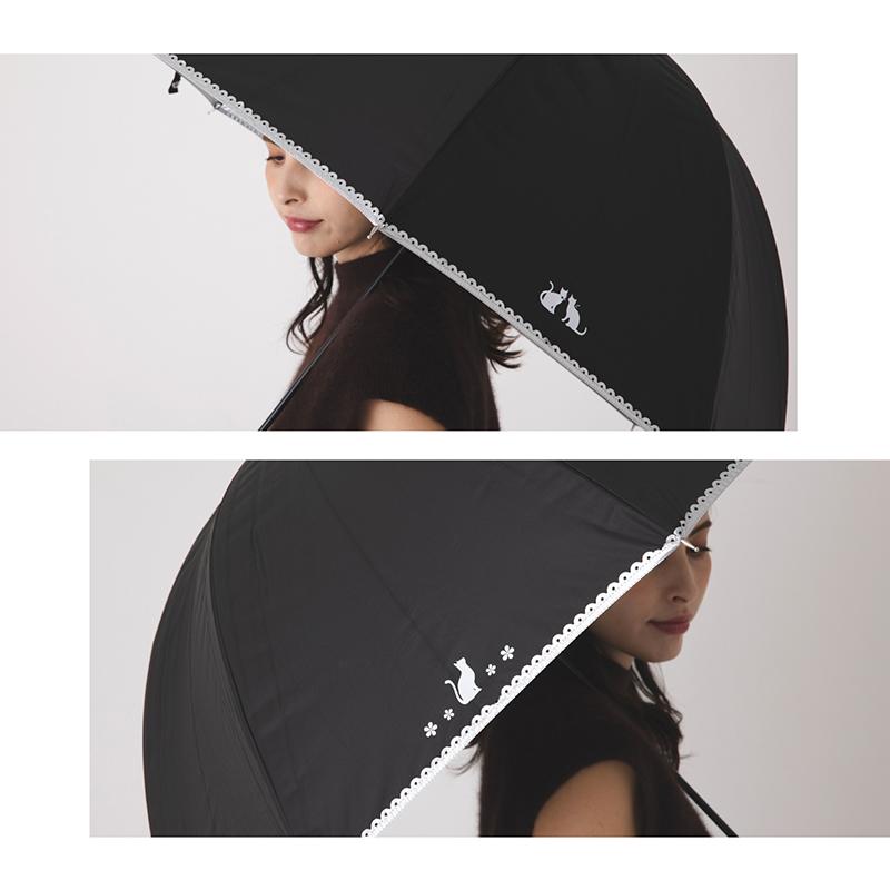 日傘 完全遮光 遮光率 100% 晴雨兼用傘 長傘 おしゃれ 猫柄 8本骨 UVカットドーム型 丈夫 頑丈 60cm 誕生日 ギフト プレゼント 送料無料 | ブランド登録なし | 10