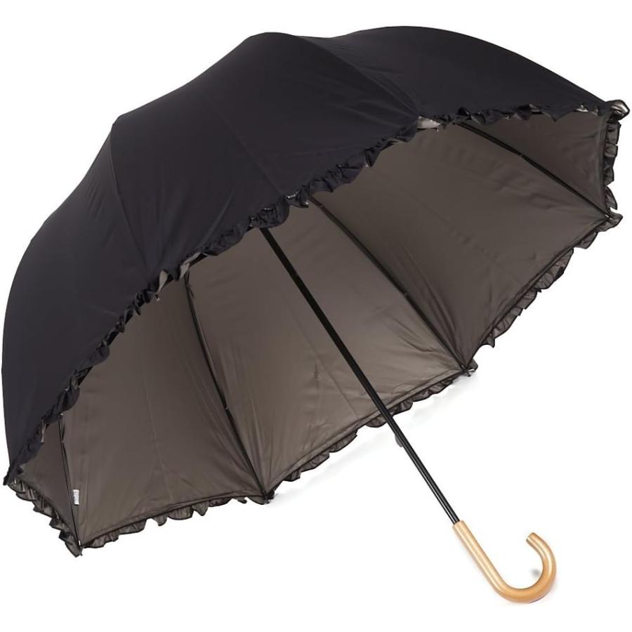 日傘 晴雨兼用傘 長傘 かさ 完全遮光 遮光率 100% おしゃれ フリル UVカット 丈夫 頑丈 55cm 誕生日 ギフト プレゼント  長傘 かさ 完全遮光 遮光率 おしゃれ | ブランド登録なし | 14