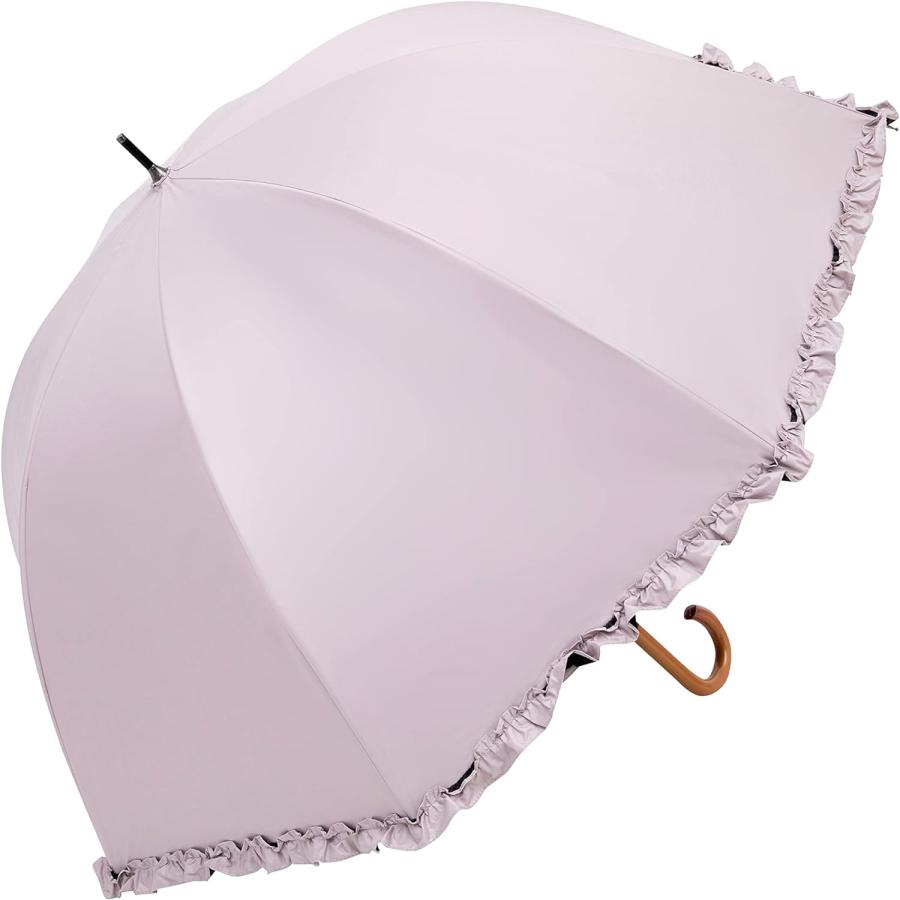 日傘 晴雨兼用傘 長傘 かさ 完全遮光 遮光率 100% おしゃれ フリル UVカット 丈夫 頑丈 55cm 誕生日 ギフト プレゼント  長傘 かさ 完全遮光 遮光率 おしゃれ | ブランド登録なし | 20