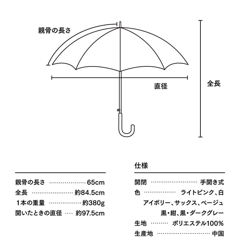 日傘 完全遮光 遮光率 100% 長傘 深い ドーム型 母の日 プレゼント ギフト 誕生日 7色 無地 遮熱 UVカット 晴雨兼用 撥水 レディース フリル 65cm 手開 | ブランド登録なし | 12