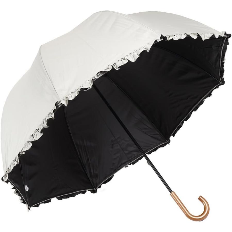 日傘 完全遮光 遮光率 100% 長傘 深い ドーム型 母の日 プレゼント ギフト 誕生日 7色 無地 遮熱 UVカット 晴雨兼用 撥水 レディース フリル 65cm 手開 | ブランド登録なし | 14