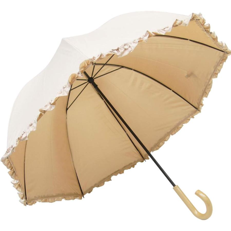 日傘 完全遮光 遮光率 100% 長傘 深い ドーム型 7色展開 無地 遮熱 