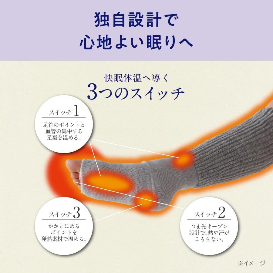 靴下サプリ 送料無料 靴下の岡本公式 まるでこたつ おやすみスイッチ