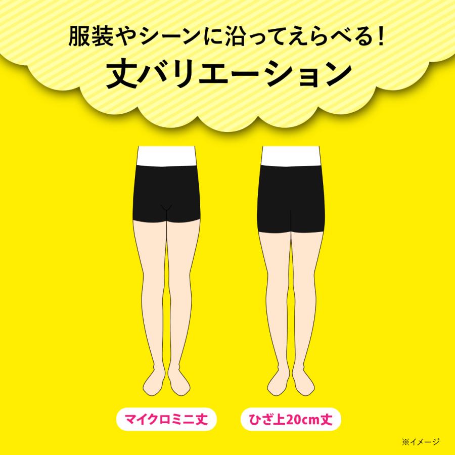 靴下の岡本公式 くろぱん のび〜る綿混 レディース マイクロミニ丈 靴下 黒 オーバーパンツ  透け防止 | okamoto | 06