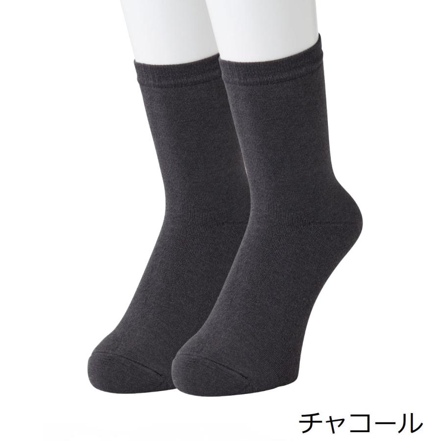【靴下の岡本公式】【2足組】25AWリニューアル ココピタ あったか実感 レディース クルー丈 無地 | 脱げないココピタ | 11