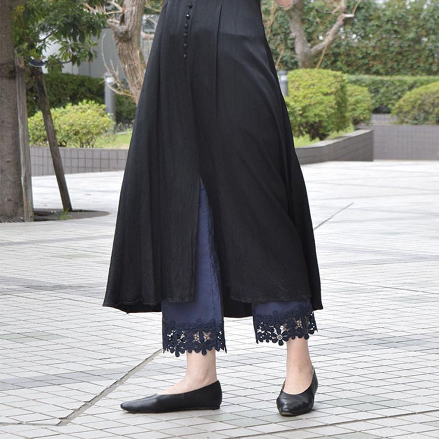 17℃ SALE 靴下の岡本公式 レディース パンツ PT Romantic Lace 裾