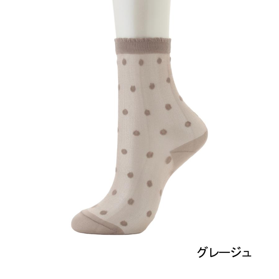 17℃ SALE 靴下の岡本公式 レディース ソックス シアードット 靴下