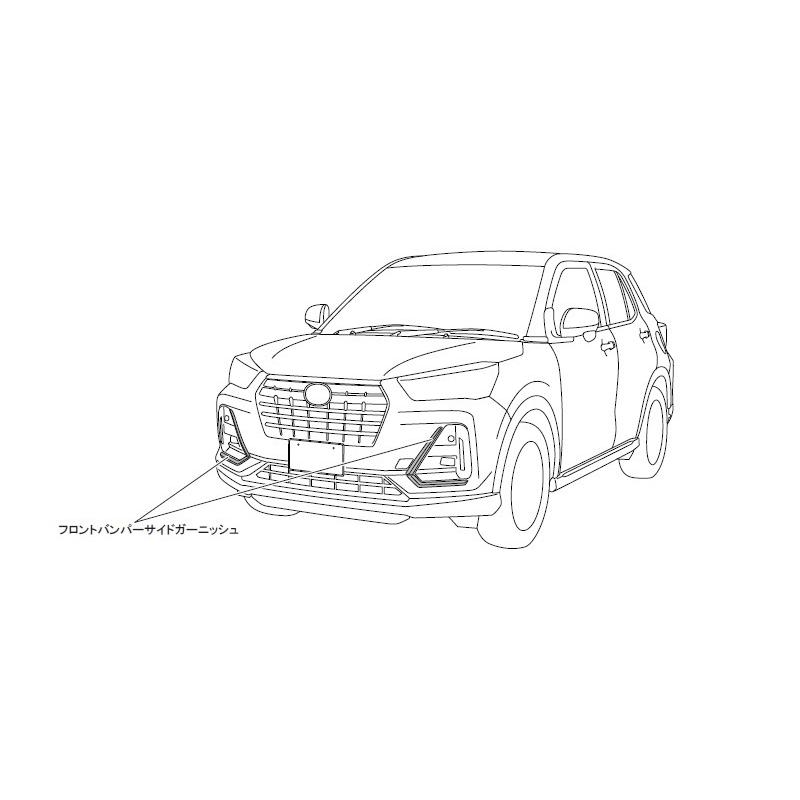ダイハツ（DAIHATSU） (T)バンパーサイドガーニッシュパック(メッキ
