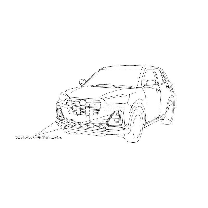 ダイハツ（DAIHATSU） (T)バンパーサイドガーニッシュパック(ブラック