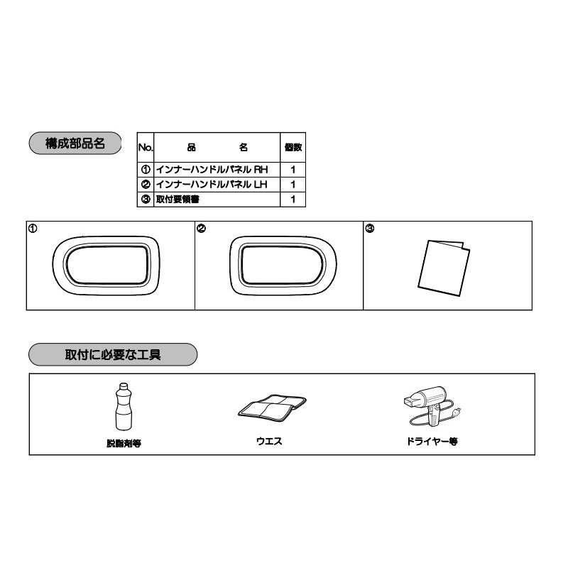 ムーヴ (T)フロントインナーハンドルパネル(ピンク)左右分セット