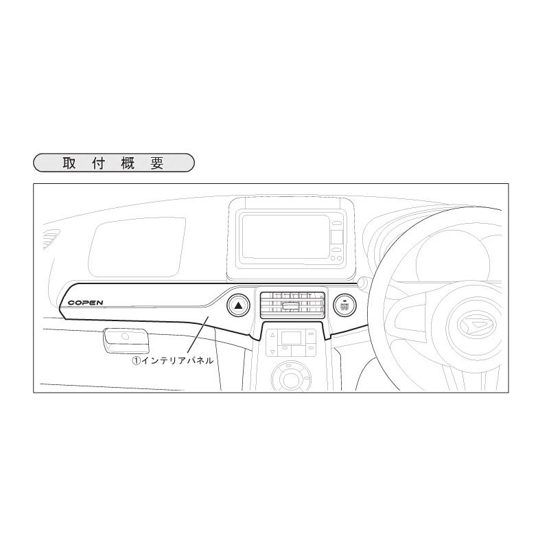 コペン (ZT)インパネパネル(ハイブリッド・レッドカーボン調)Cero