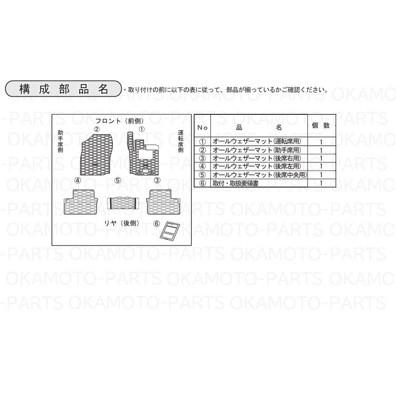 ダイハツ（DAIHATSU） (LT)オールウェザーマット(HEV用)1台分セット