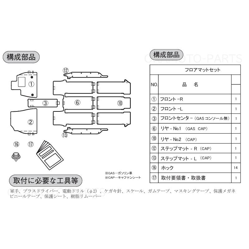 ヴォクシー フロアマット(デラックスタイプ)7人乗りガソリン車用(仕様 