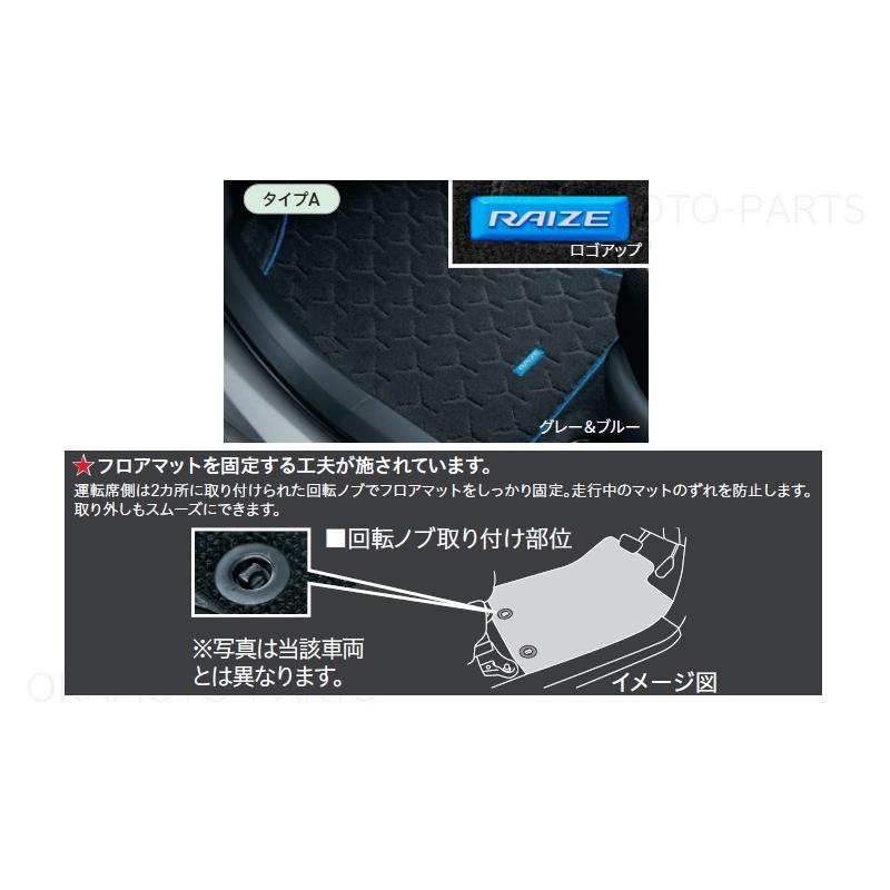 ライズ フロアマット(デラックス グレー＆ブルー)ハイブリッド車用