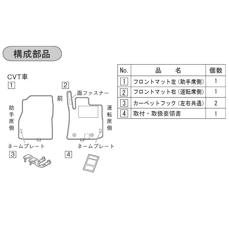 コペン (140UT)GRカーペットマット(CVT車用)左右分セット