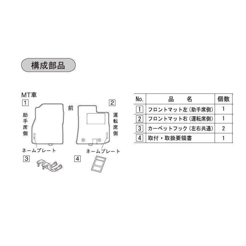 コペン (140UT)カーペットマット(20th アニバーサリー MT車用)左右分 