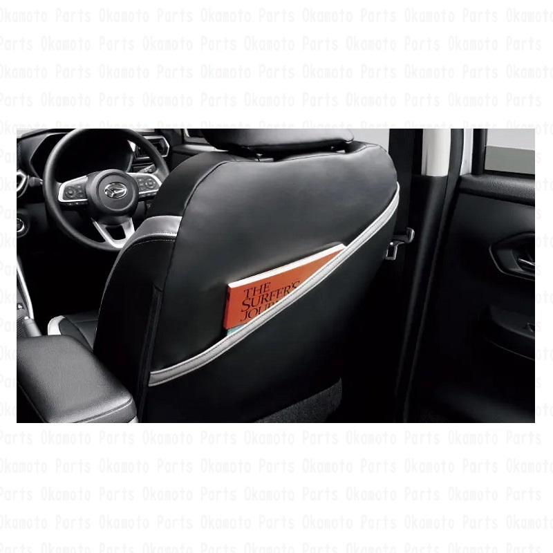 ダイハツ（DAIHATSU） シートカバー（本革風ブラック/シルバー）HEV用 