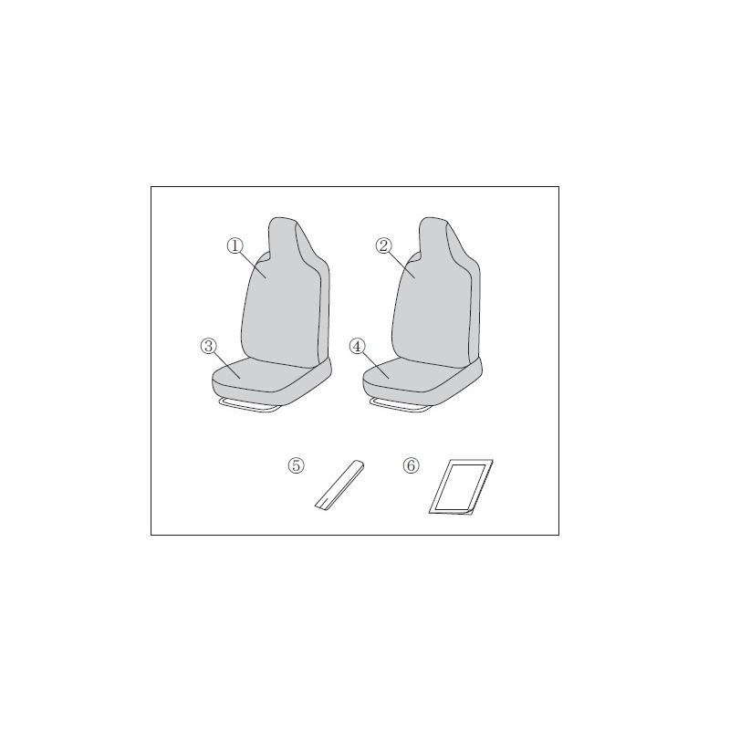 ハイゼット (13T)シートカバー(ブラック・左右分セット)ジャンボ用