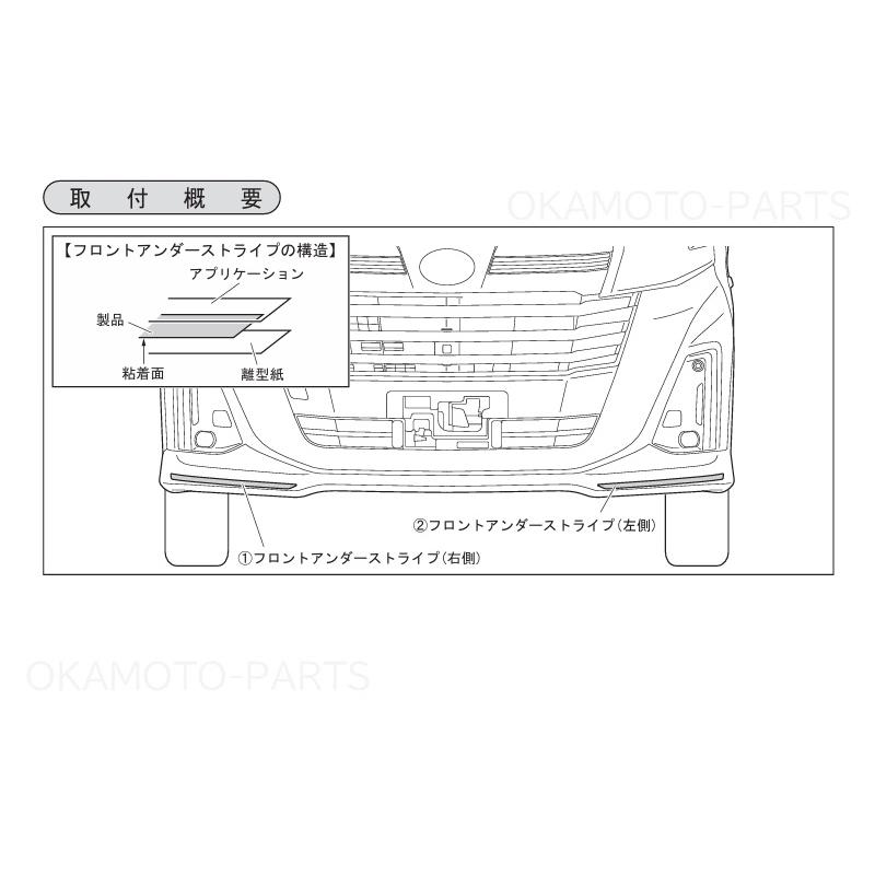 トール（ダイハツ） (T)フロントアンダーストライプ(メッキ調)左右分
