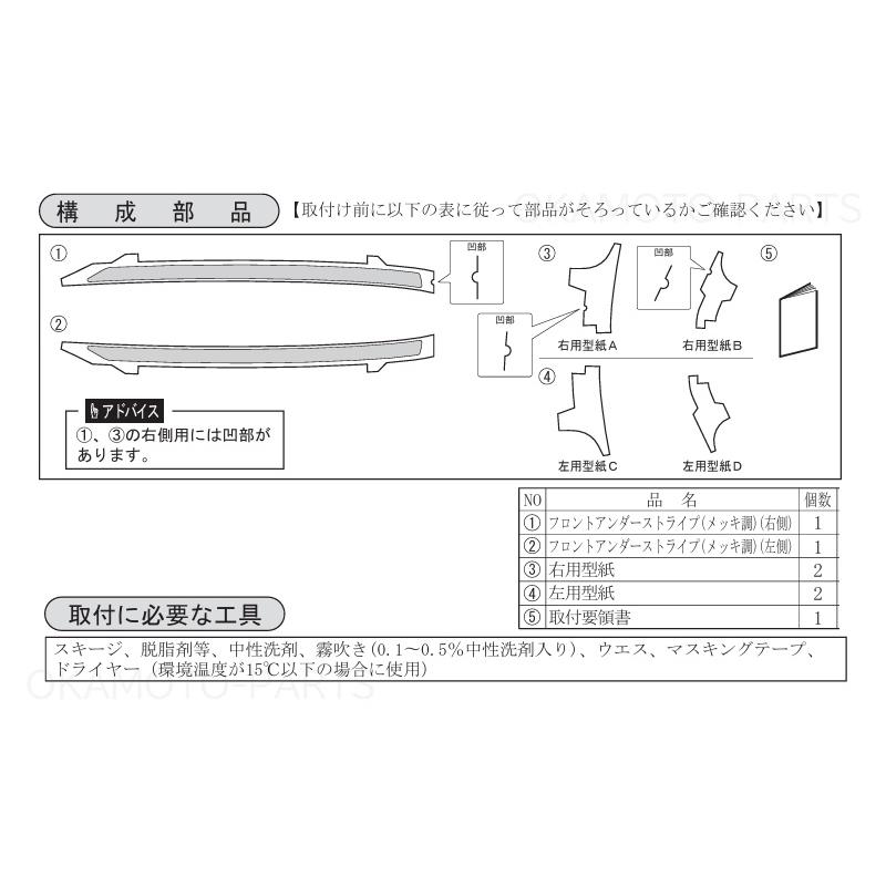 トール（ダイハツ） (T)フロントアンダーストライプ(メッキ調)左右分