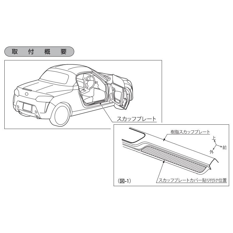 コペン (26T)スカッフプレートカバー(アルミ)左右分セット