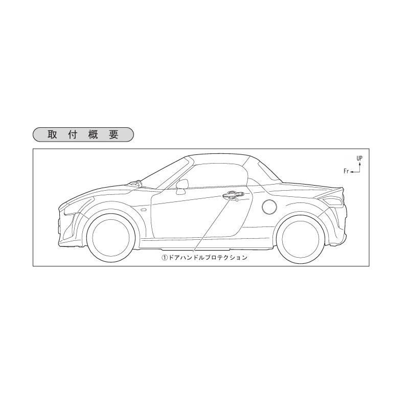 コペン (T)ドアハンドルプロテクション(クリア)左右分セット「ダイハツ