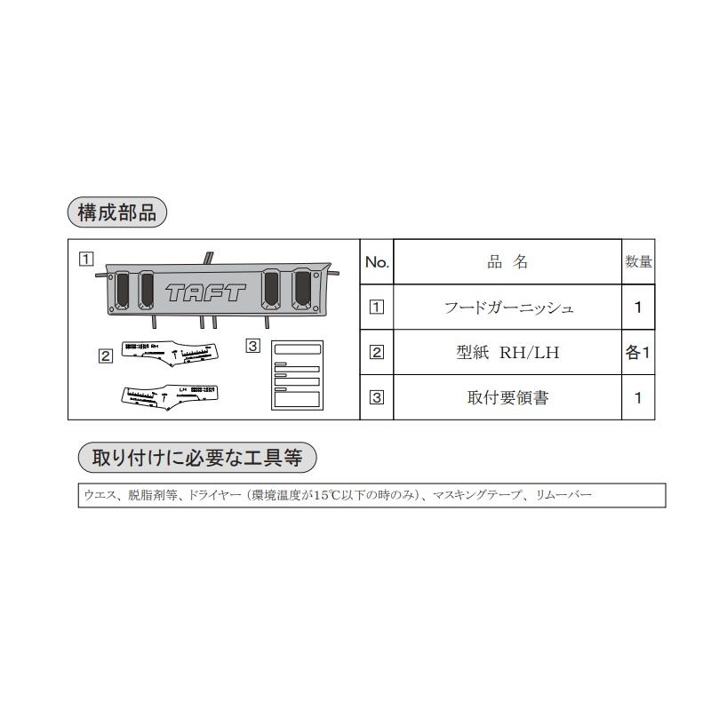ダイハツ（DAIHATSU） (ZT)フードガーニッシュ(ブラック)「ダイハツ