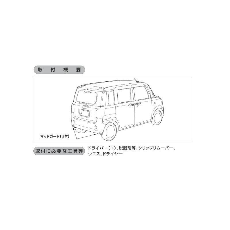 ムーヴ マッドガード(リヤ)ファインミントメタリック(G59)左右分セット