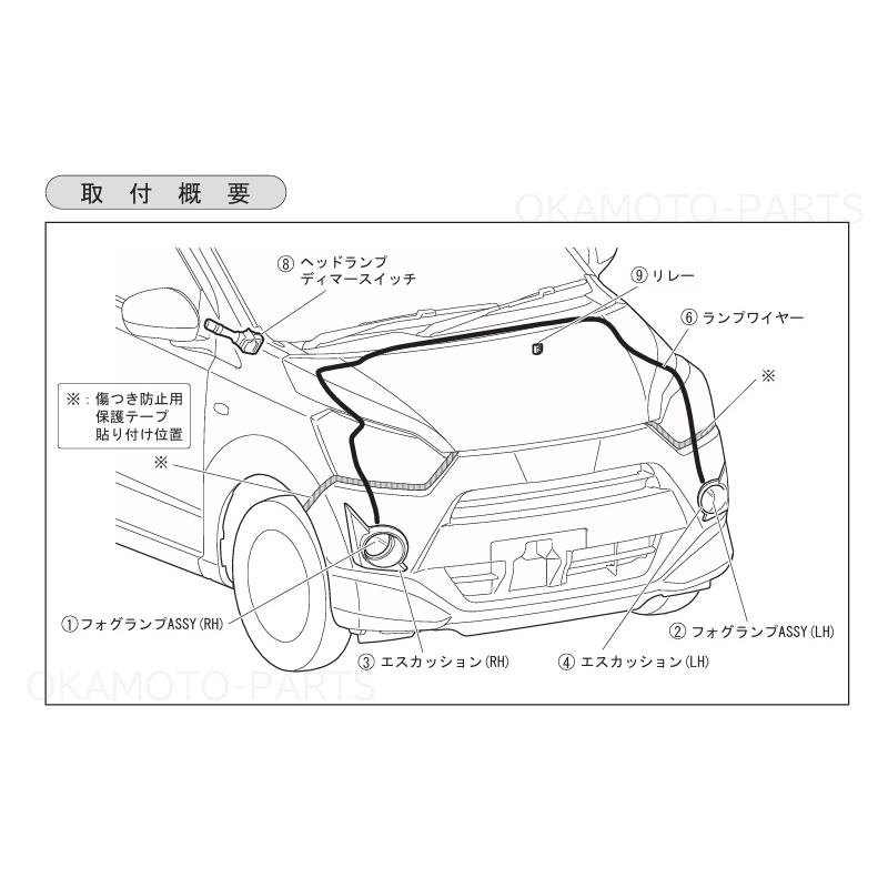 ミラ（ダイハツ） (ZT)LEDフォグランプキット(オートライト無し車用