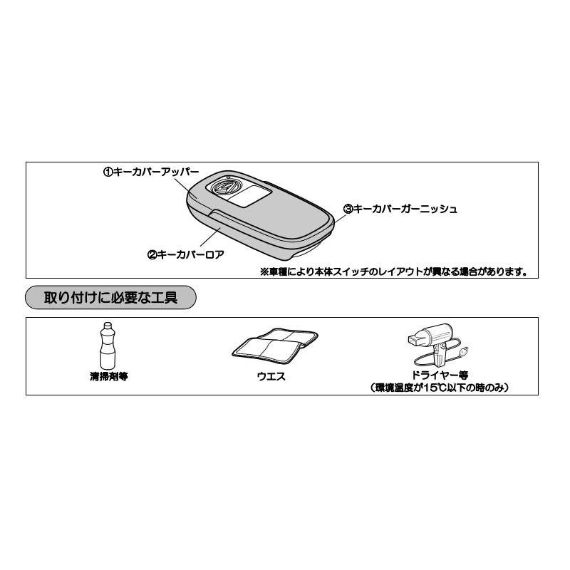 ダイハツ（DAIHATSU） キーカバーセット(スポーツ)パワースライドドア