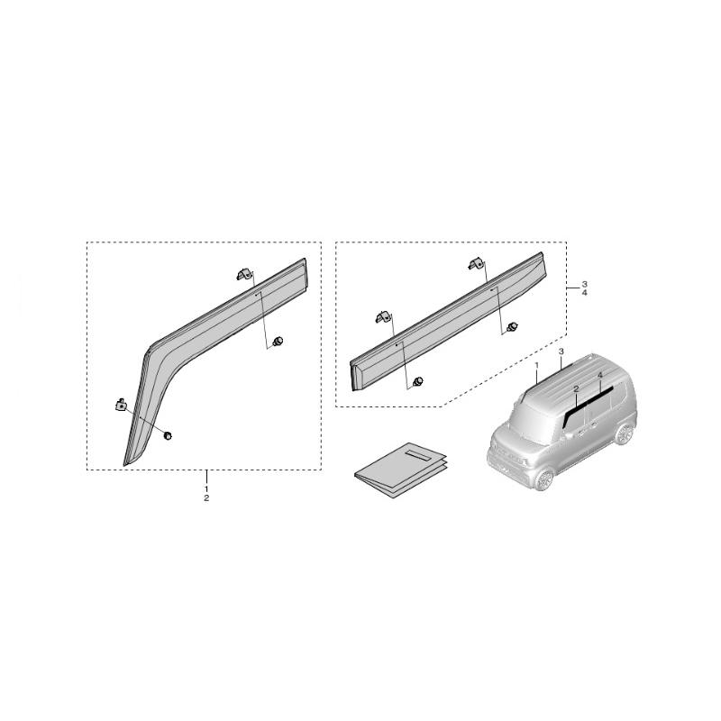 N-BOX (ZT)ドアバイザー(フロント・リヤ用左右4枚セット N-BOX (ZT)ドアバイザー(フロント・リヤ用左右4枚セット