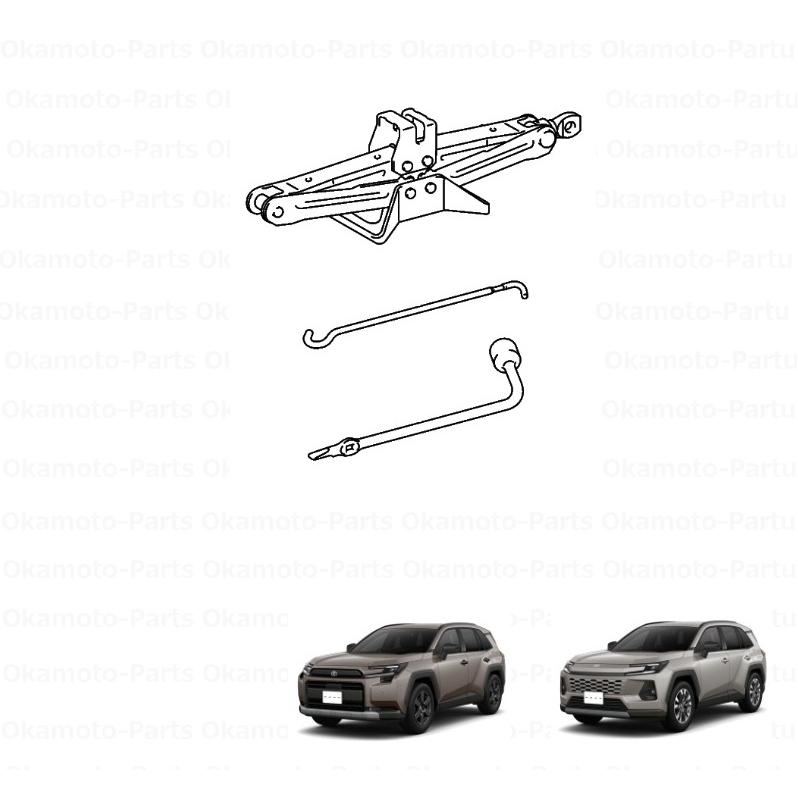 純正ジャッキ　２個セット　日産とトヨタ　値下げ交渉OK RAV4 (YR)ジャッキ＆レンチ「トヨタ純正用品」RAV4 AXAN64
